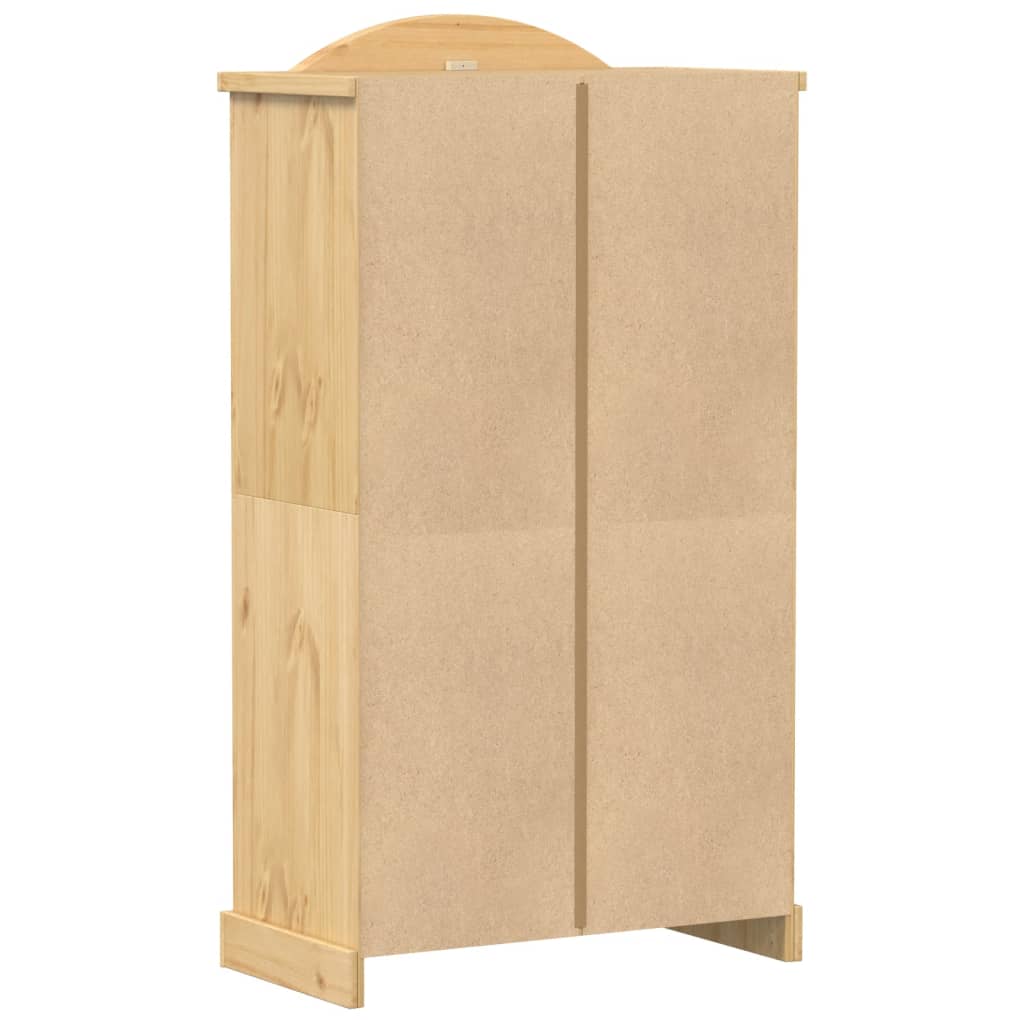 Kleiderschrank Corona Weiß 102x52x186 cm Massivholz Kiefer