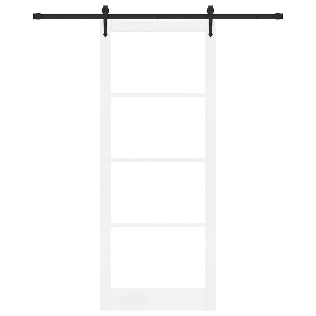 Schiebetür Natur 61 x 198,5 cm Massivholz Kiefer und Glas