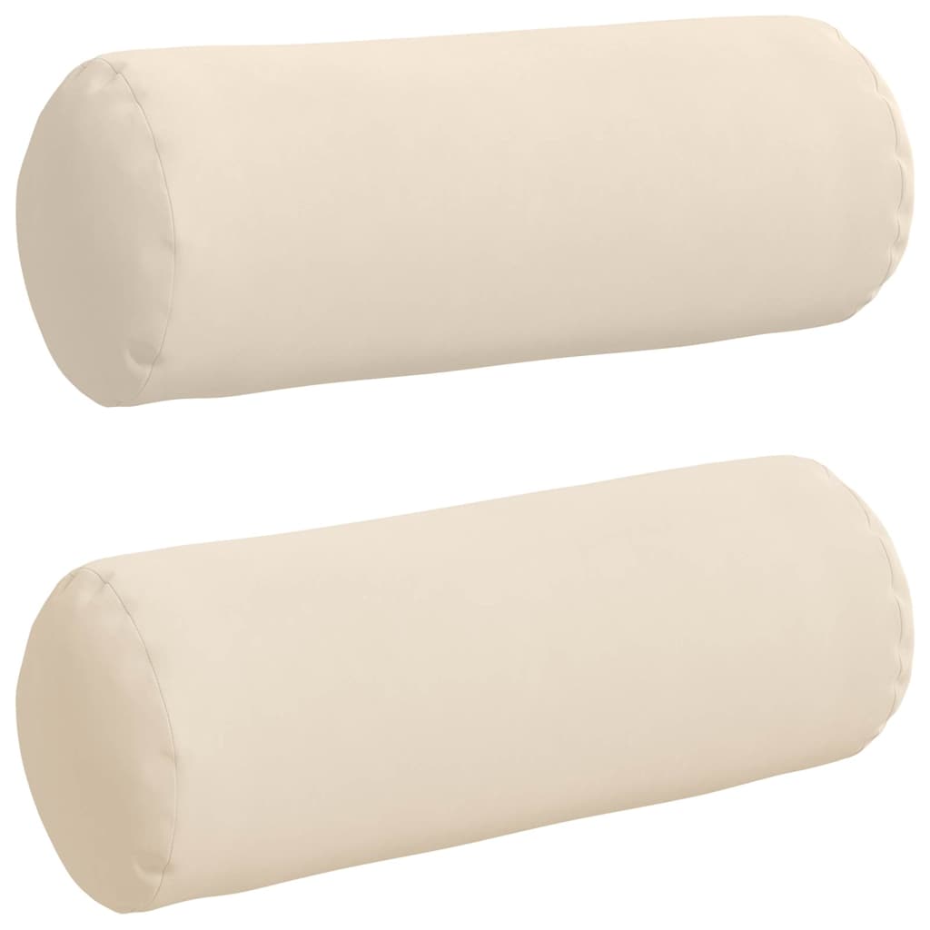 Bolsterkissen 2 Stück Taupe Ø 15 x 40 cm Mikrofaserstoff