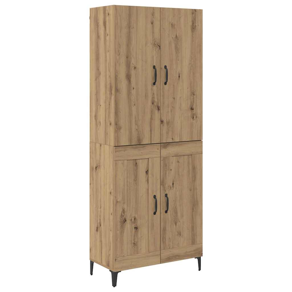 Highboard Altholz 69,5 x 34 x 180 cm Holzwerkstoff