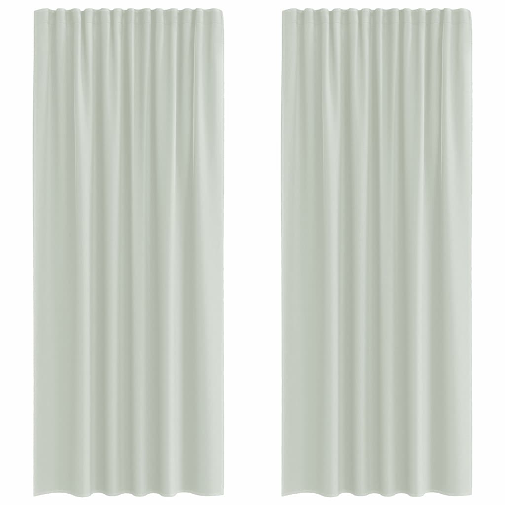 Voile Vorhänge mit Ösen 2 Stk. Apfelgrün 140x140 cm