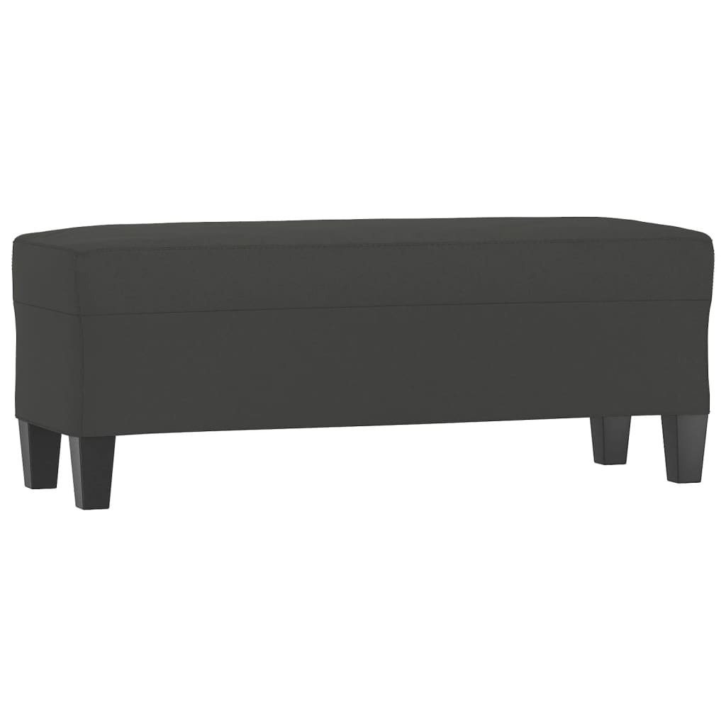 Sitzbank Hellgrau 70x35x41 cm Mikrofasergewebe