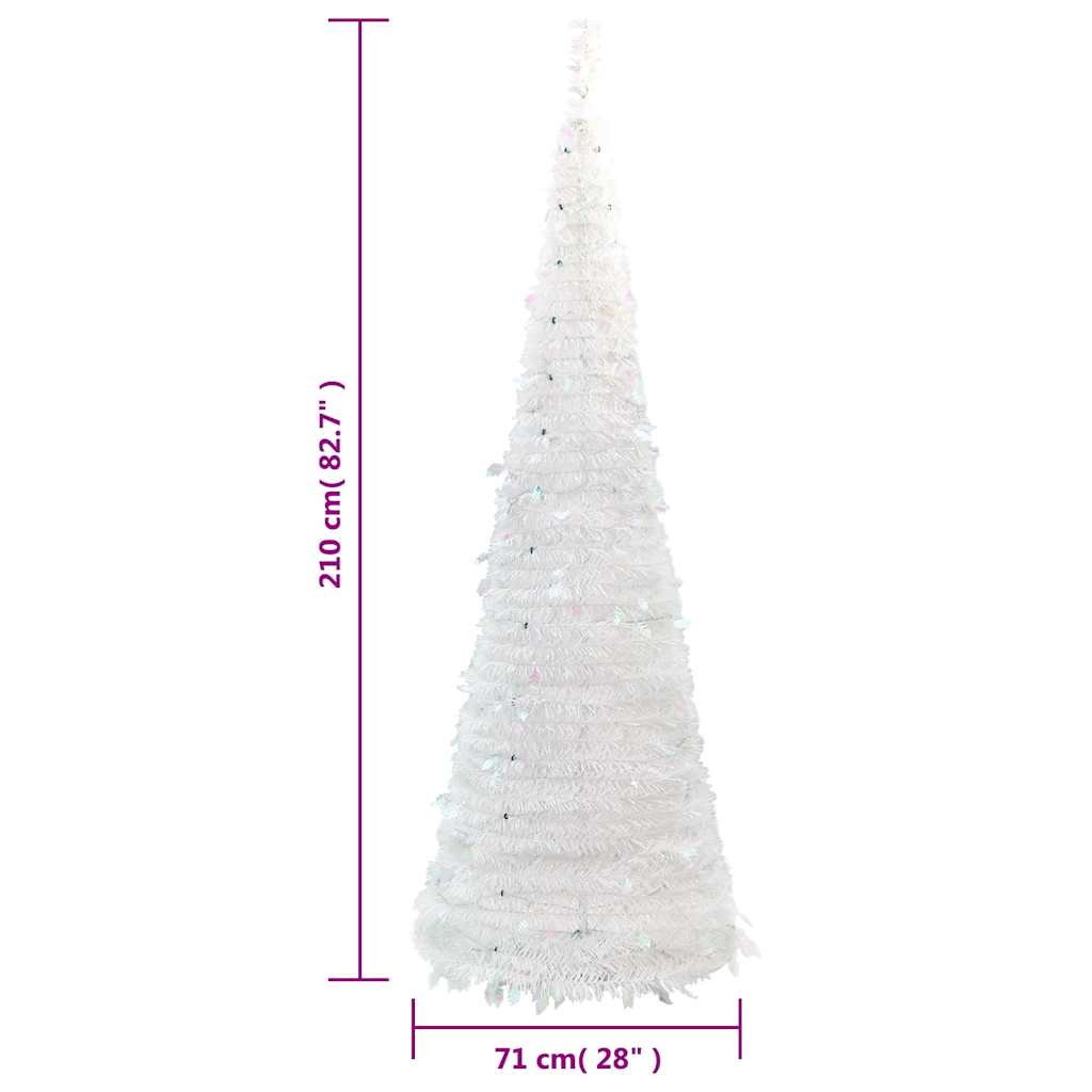Pop-Up-Weihnachtsbaum Künstlich 50 LEDs Weiß 120 cm