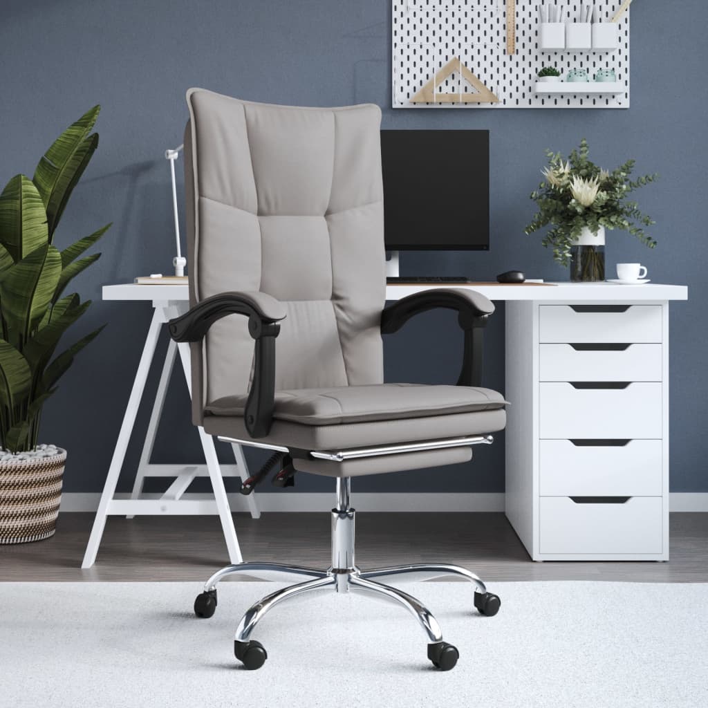 Bürostuhl mit Liegefunktion Braun Stoff