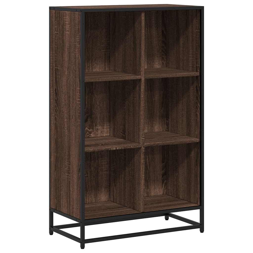 Bücherregal Schwarz 97,5x33x107,5 cm Holzwerkstoff und Metall