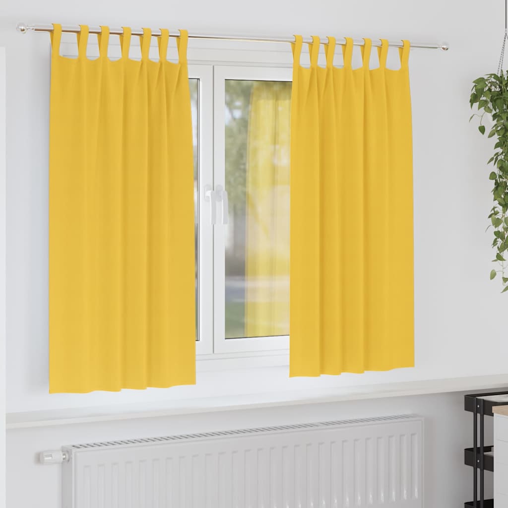Verdunkelungs-Vorhänge mit Ringen 2 pcs Beige 140 x 140 cm