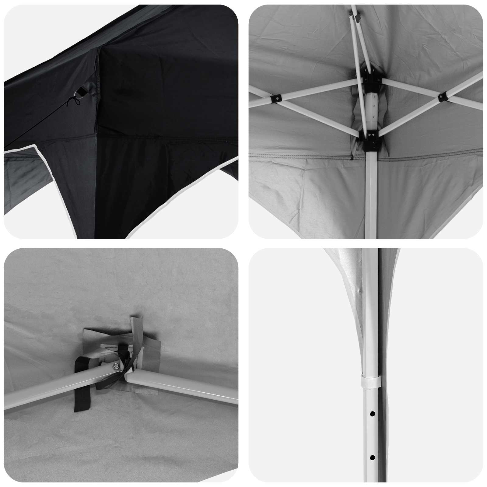 Pop-up Partyzelt 575 x 288 x 245 cm Creme Oxford-Stoff