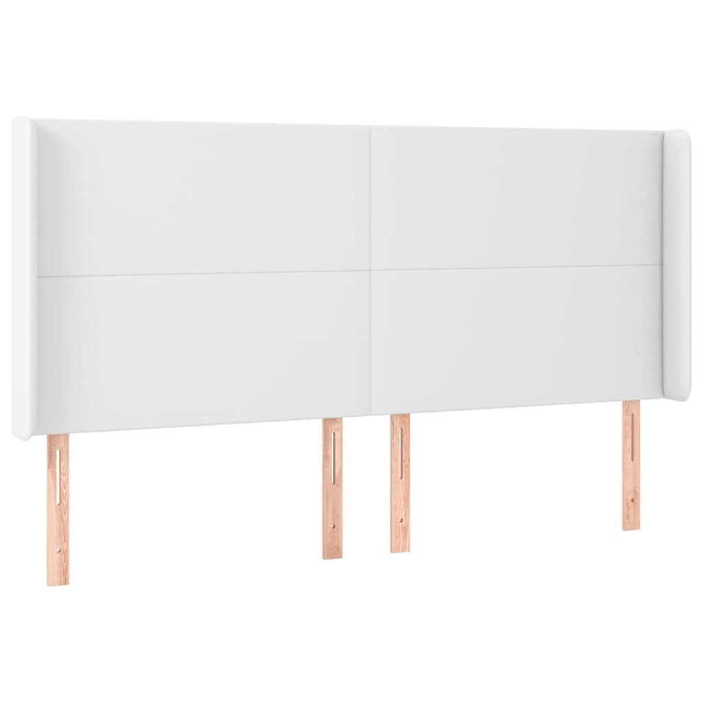 Kopfteil mit Ohren Creme 83x16x78/88 cm Kunstleder