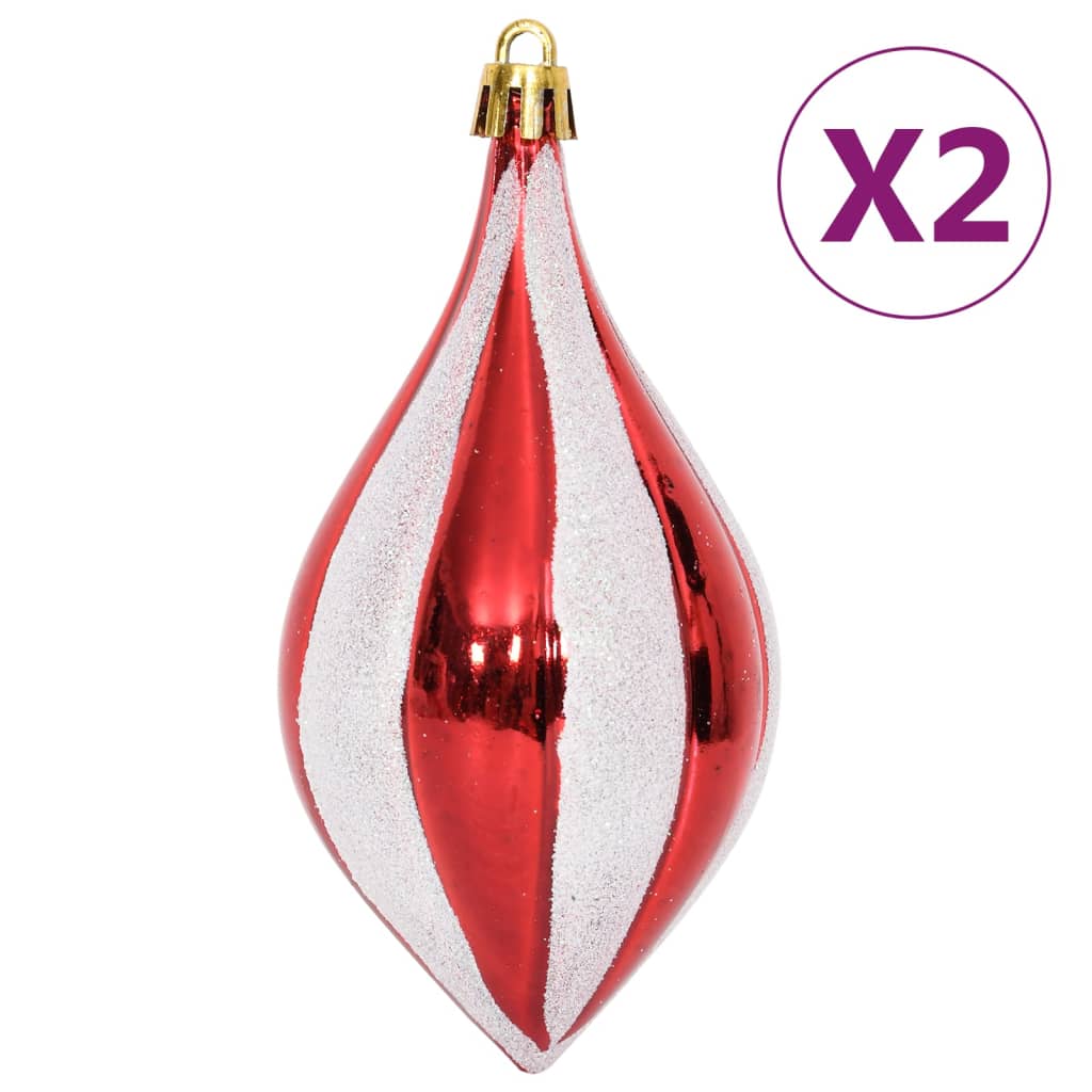 70-tlg. Weihnachtskugel-Set Golden und Rot