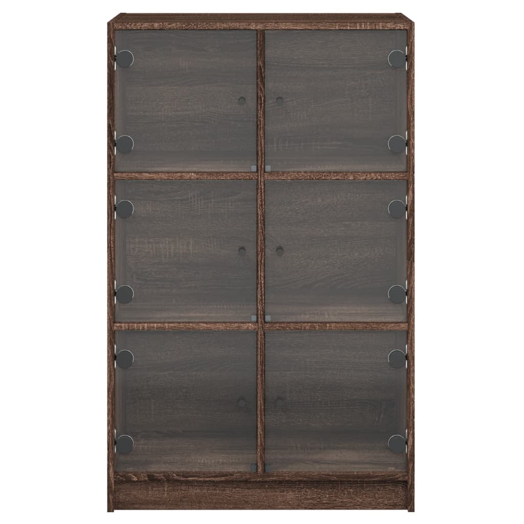 Bücherregal mit Türen Weiß 136x37x109 cm Holzwerkstoff