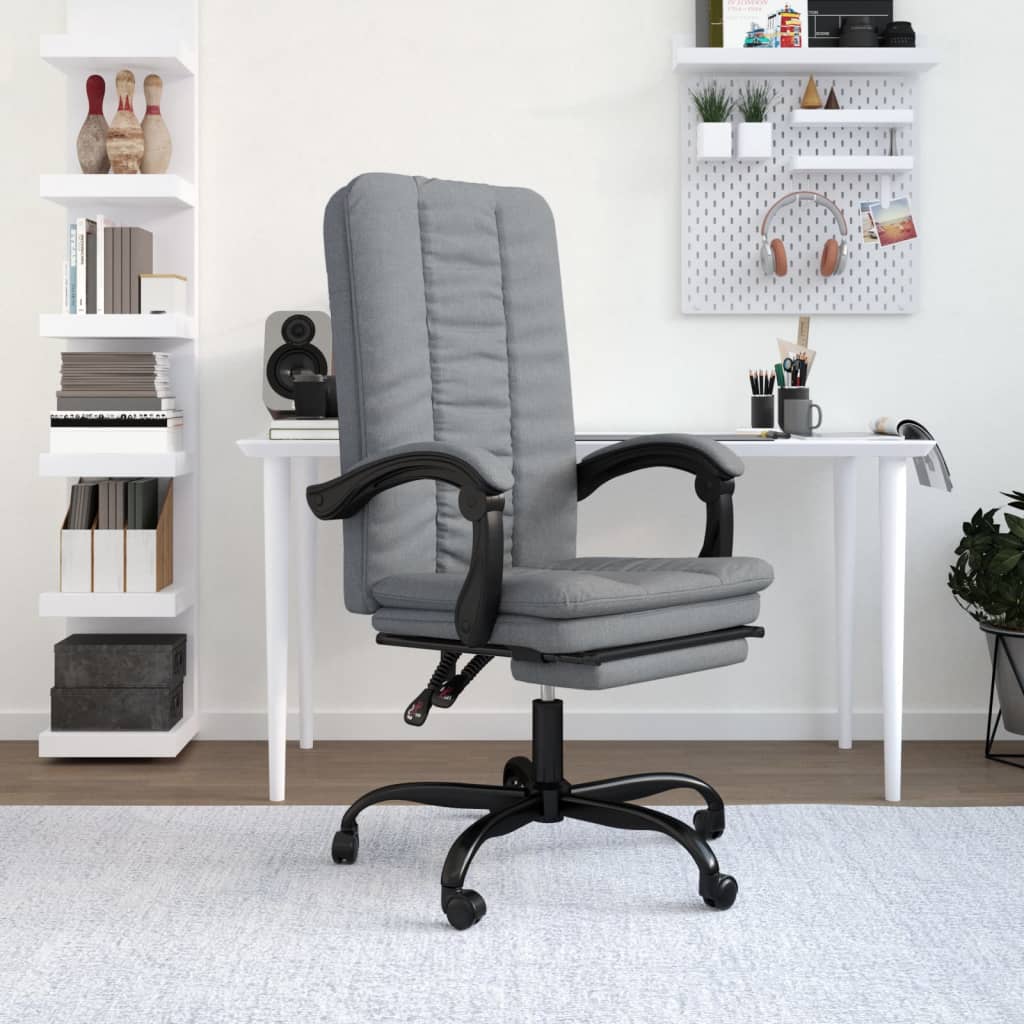 Bürostuhl mit Liegefunktion Taupe Stoff