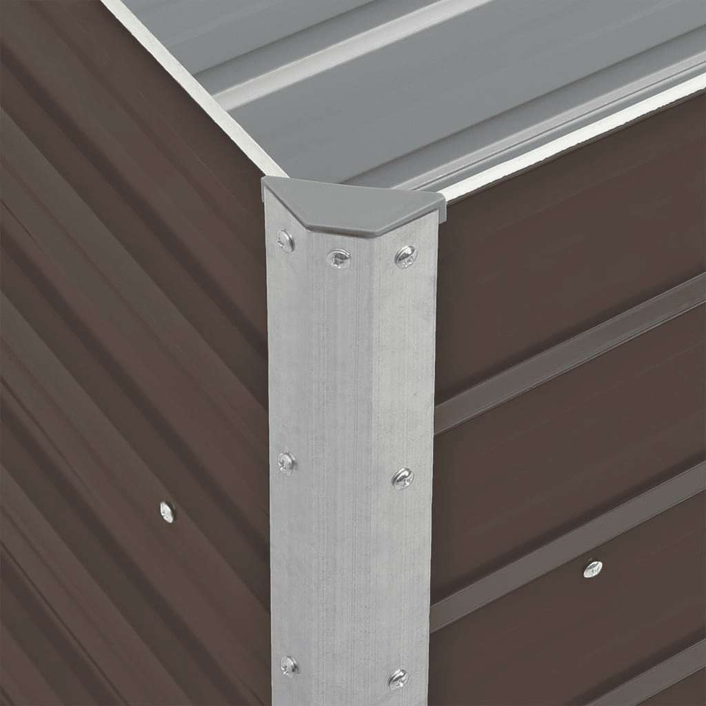 Hochbeet Braun 160 x 80 x 77 cm Verzinkter Stahl