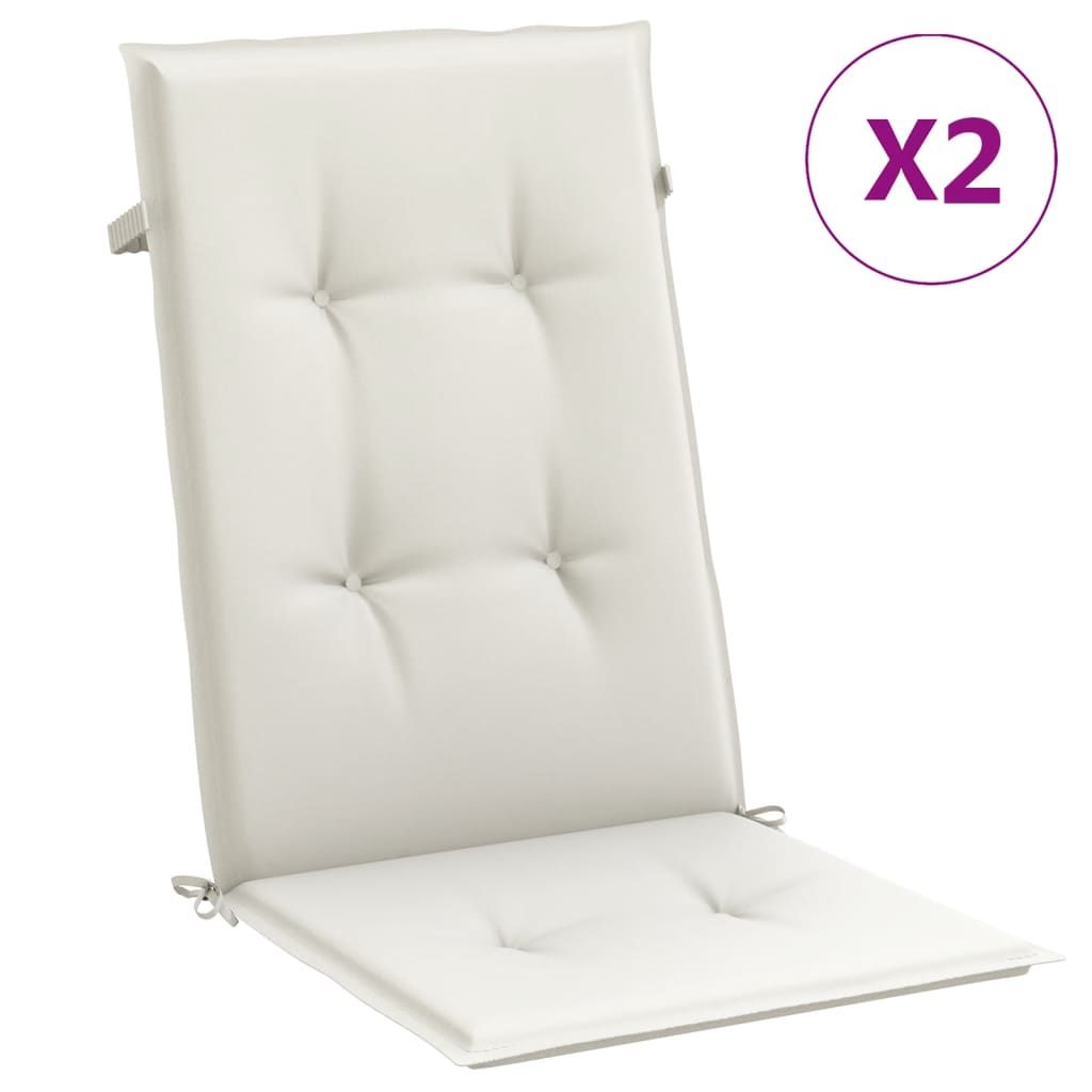 Hochlehner-Auflagen 2 Stk. Melange Anthrazit 120x50x7cm Stoff