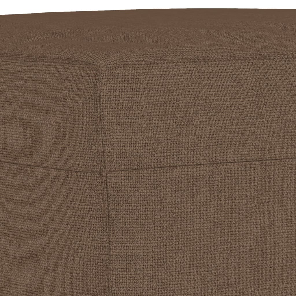 3-Sitzer-Sofa mit Hocker Hellgrau 180 cm Stoff
