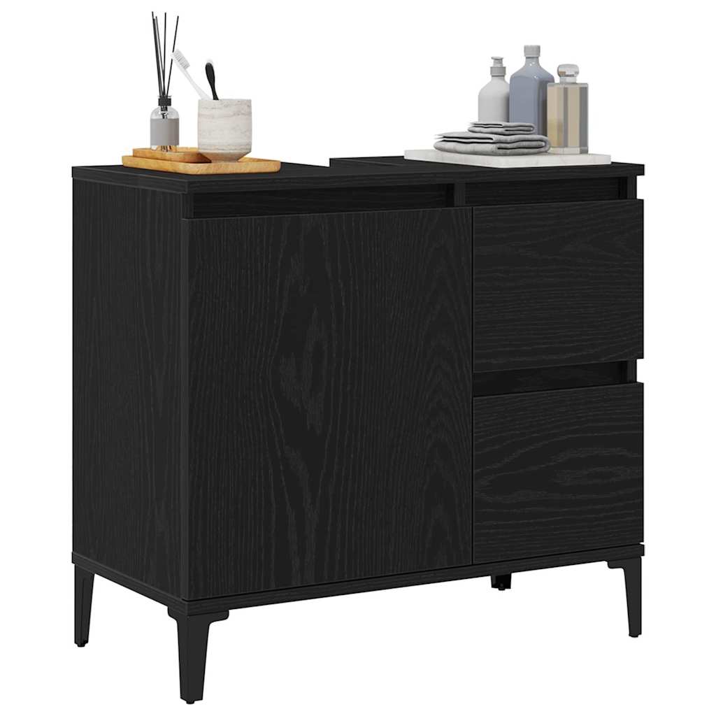 Badschrank Weiß 65x33x60 cm Holzwerkstoff