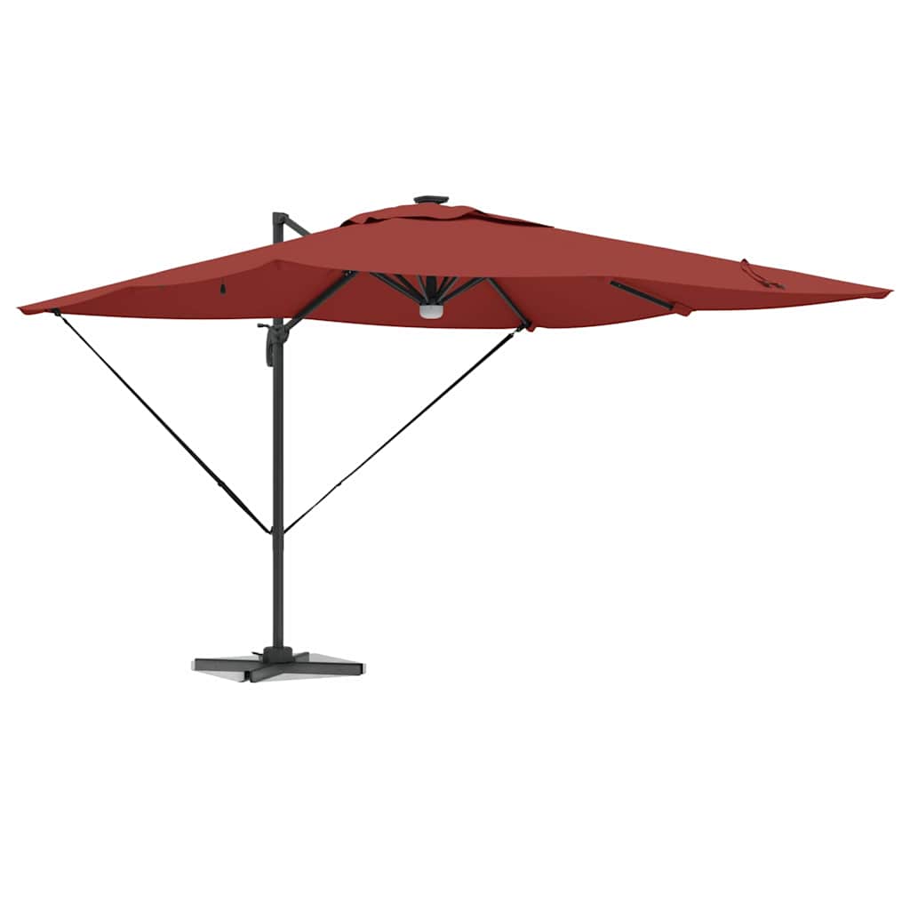 Roma Parasol Beige 286 x 284 x 270 cm Aluminium und Polyester