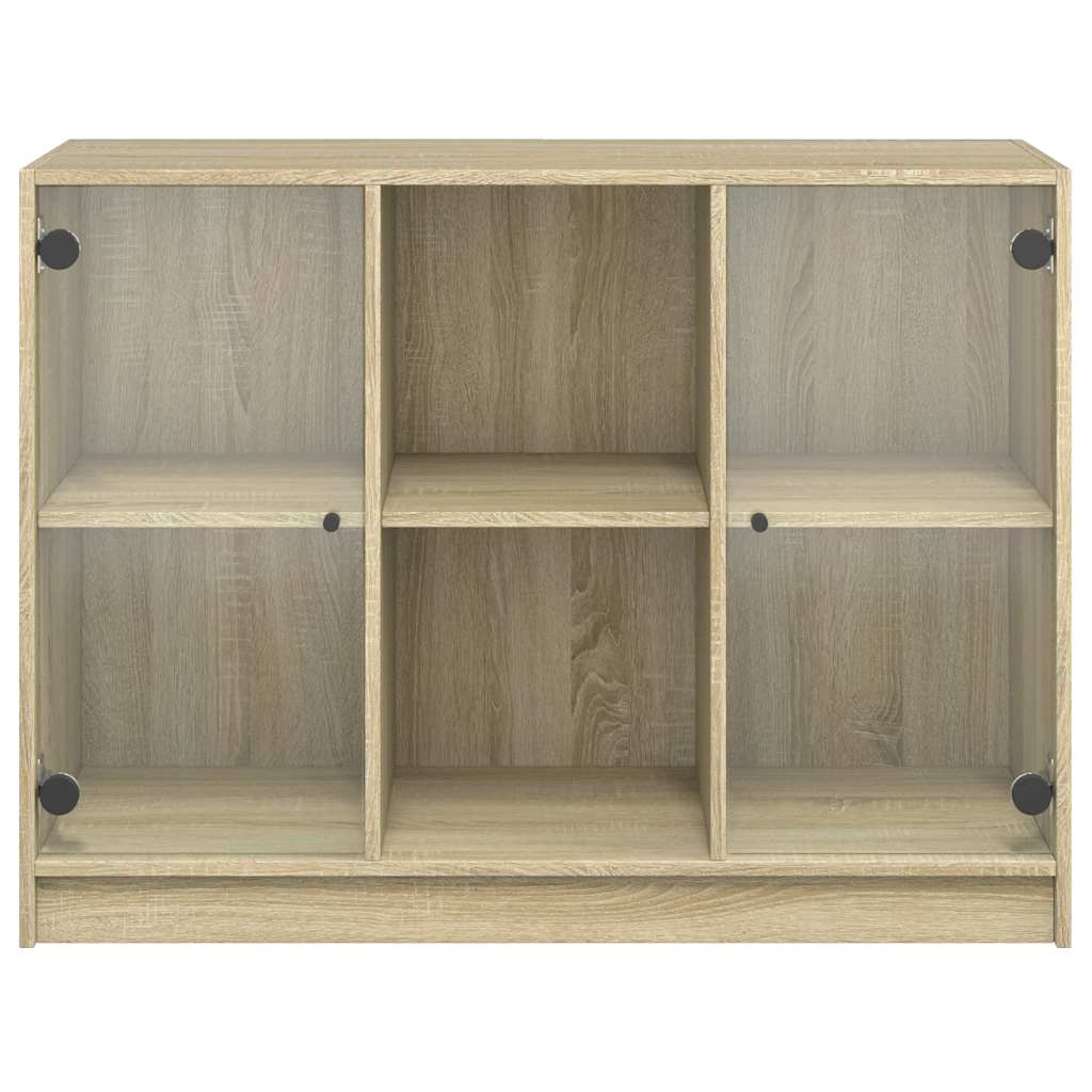 Bücherschrank mit Türen Weiß 204x37x75 cm Holzwerkstoff