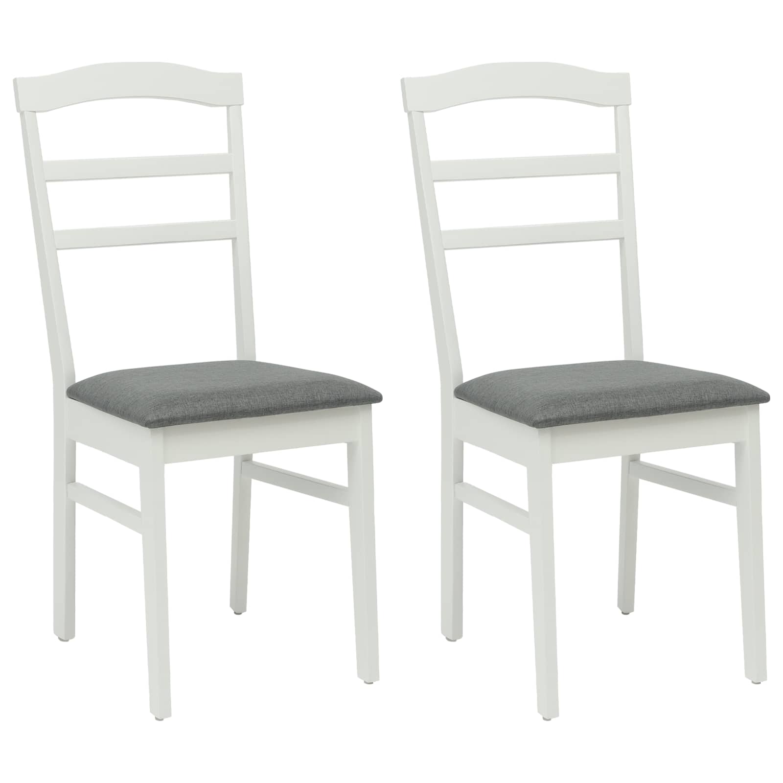 Esszimmerstuhl 2 pcs Hellbraun und hell Massives Gummiholz