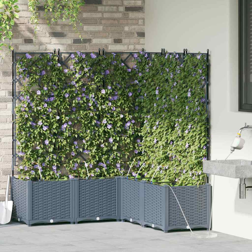 Garten-Pflanzgefäß 4 Stk. Braun 160 x 40 x 22 cm PP