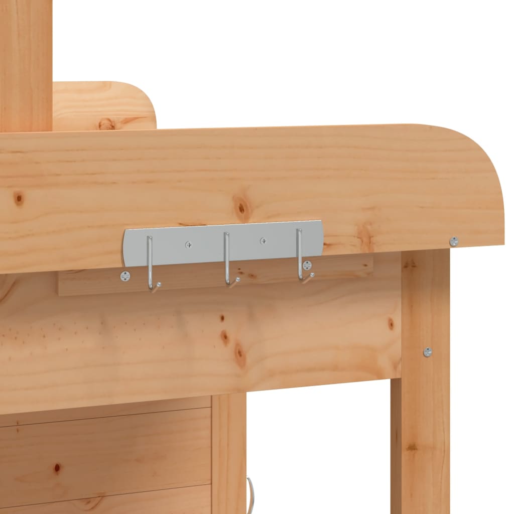 Pflanztisch mit Schrank 110,5x45x124,5 cm Massivholz Tanne