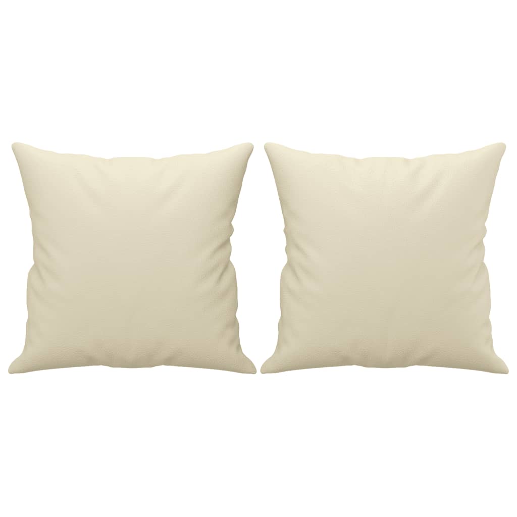 2-Sitzer-Sofa mit Zierkissen Weinrot 120 cm Kunstleder