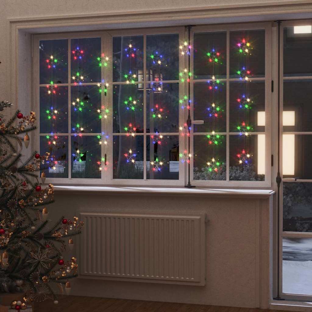 LED Sternenvorhang Lichterkette 200 LED Kaltweiß 8 Funktionen