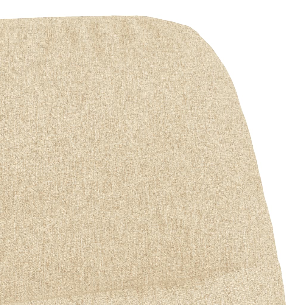 Schaukelsessel mit Hocker Dunkelgrau Stoff