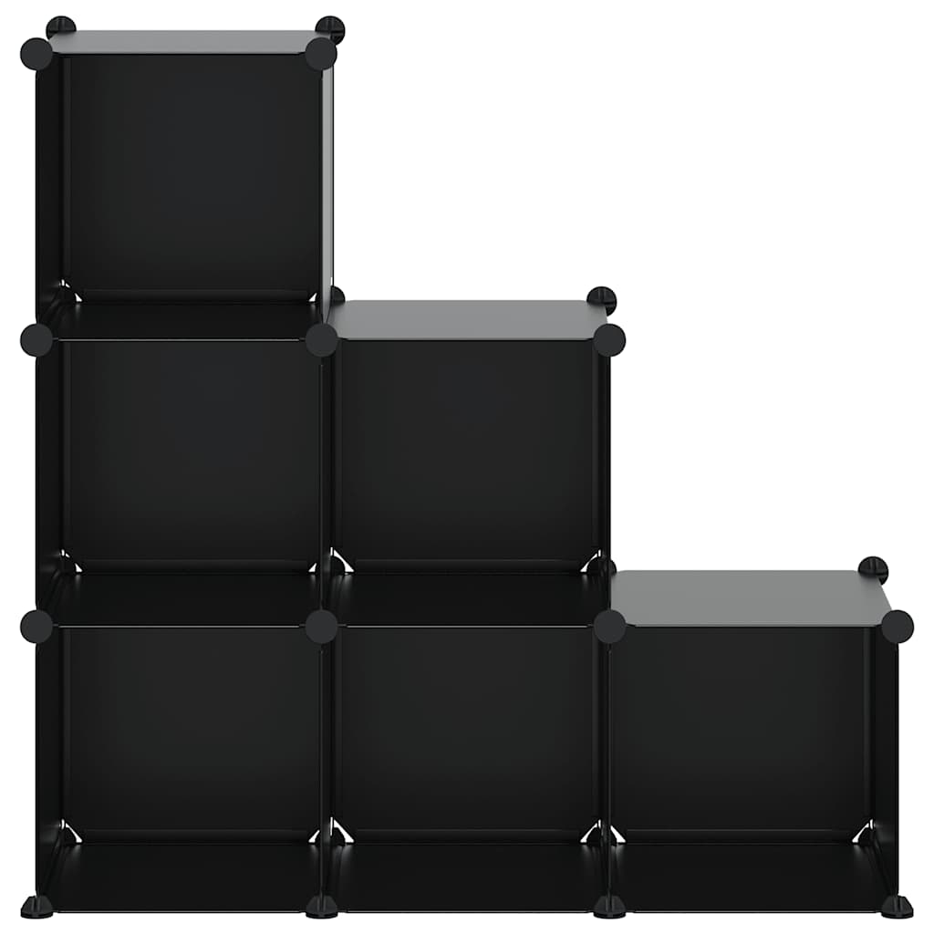 Regalsystem mit 12 Würfeln Schwarz PP