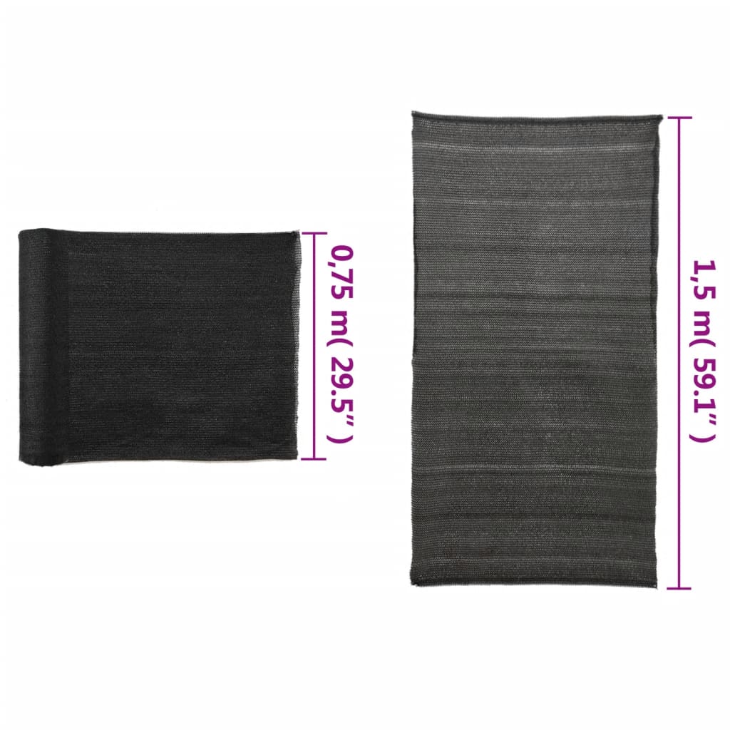 Sichtschutznetz HDPE 1x25 m Schwarz