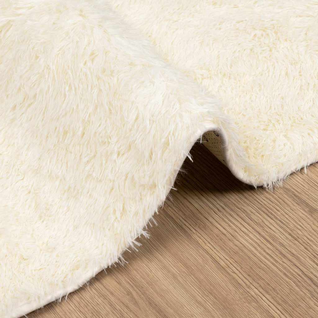 Teppich Shaggy Hochflor NAVARRA Beige 60x100 cm Polyester
