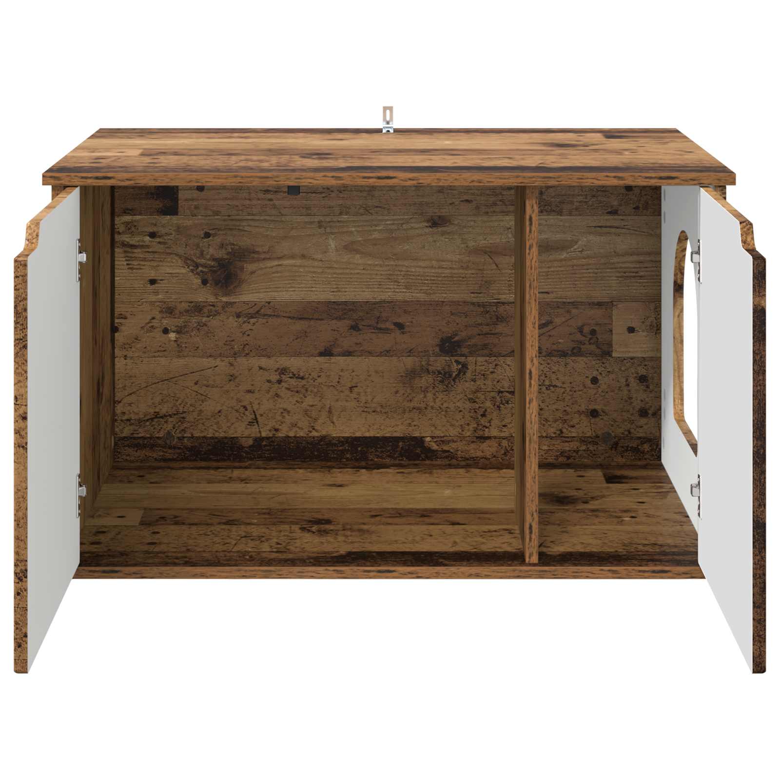 Katzenhaus Weiß 85 x 55 x 50,5 cm Holzwerkstoff