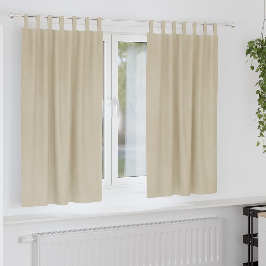 Verdunkelungsvorhänge 2 pcs Schwarz 140 x 140 cm Samt