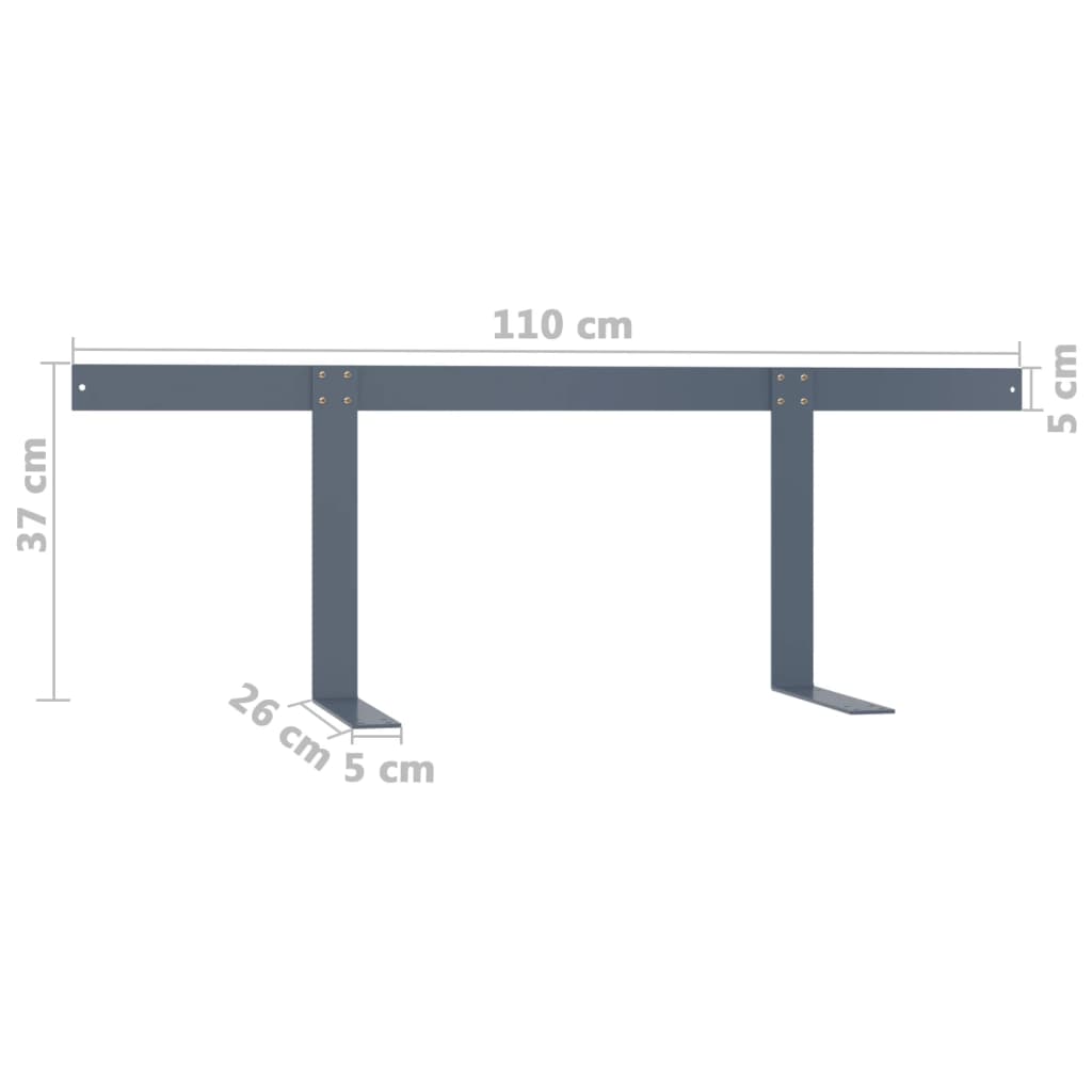 Rückenlehne für Palettensofa Weiß 110 cm Eisen
