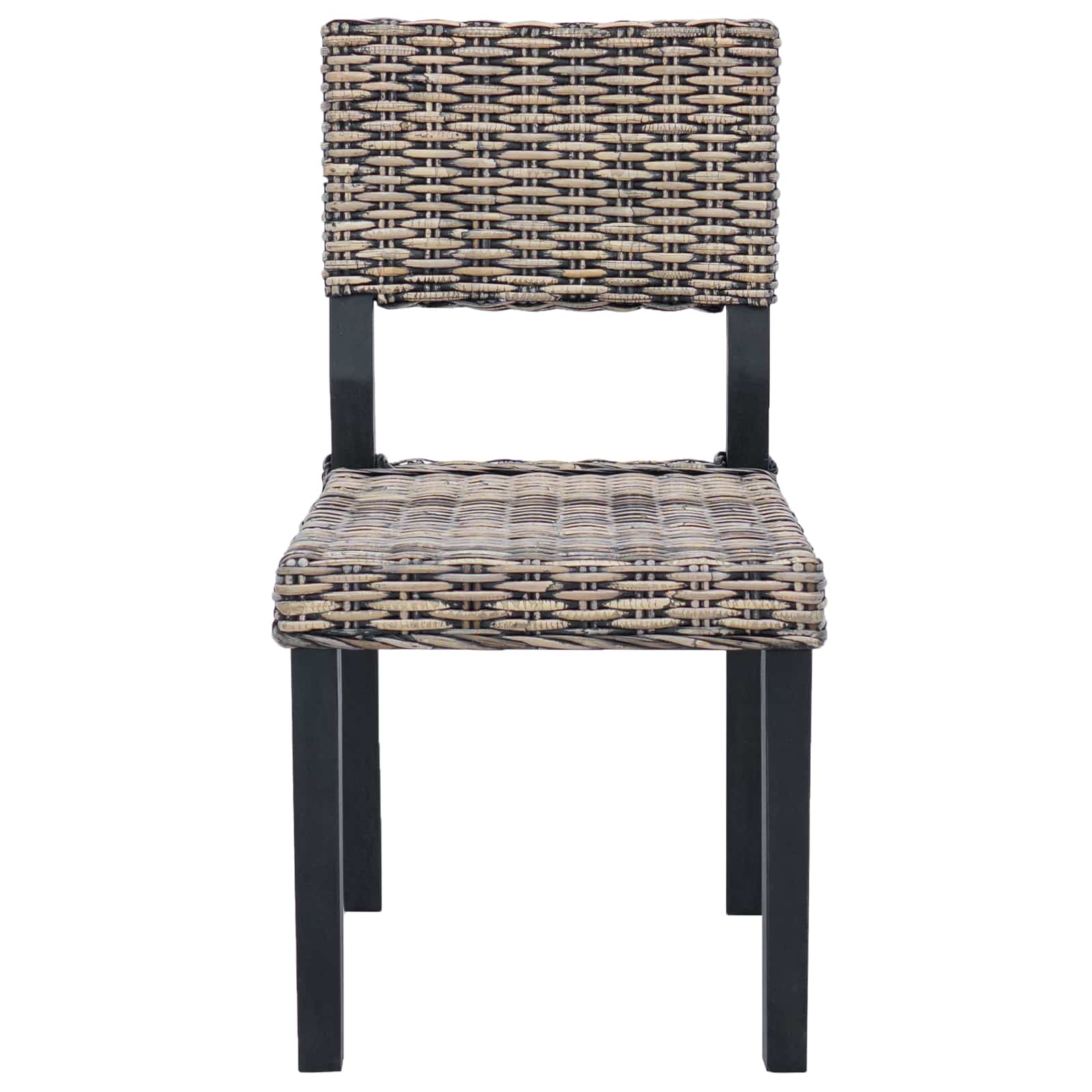 Esszimmerstuhl 2 pcs Kubu Rattan Weiß gewaschen 46 x 55 x 84 cm