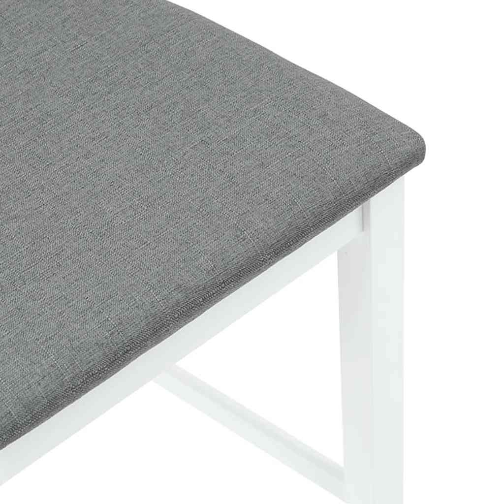 Barhocker 2 Stk. Weiß Stoff