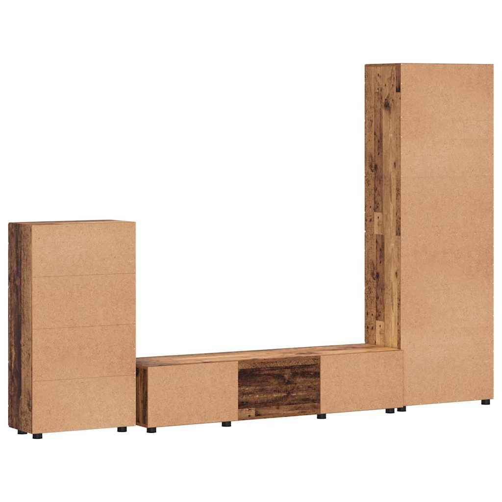 Highboard mit Regal FLORIN Weiß 60 x 35 x 182 cm Holzwerkstoff