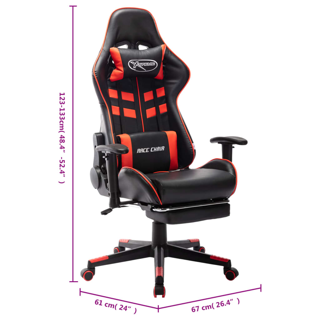 Gaming-Stuhl Schwarz und Blau Kunstleder