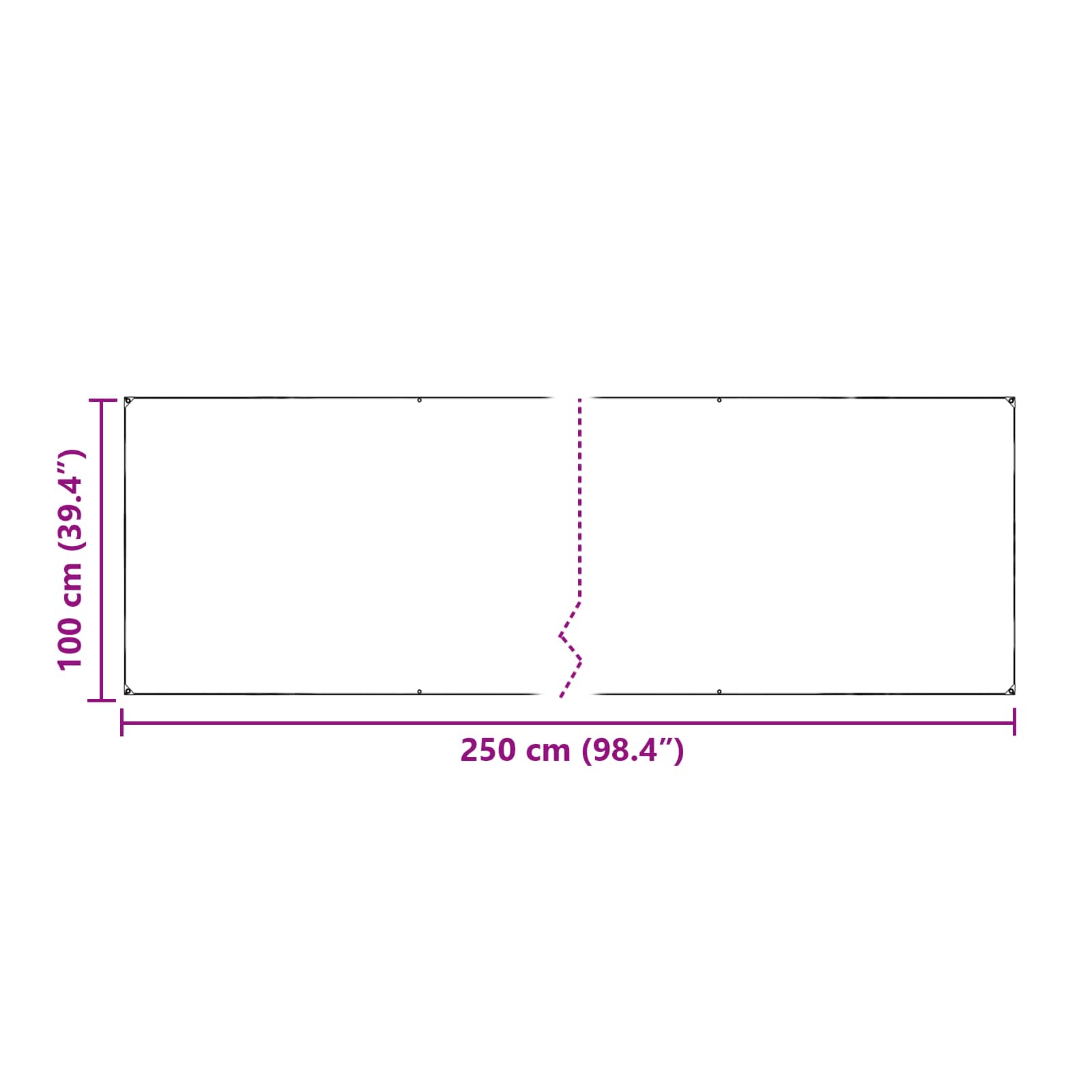 Pflanzenabdeckung mit Ösen 1x3 m Polyethylen