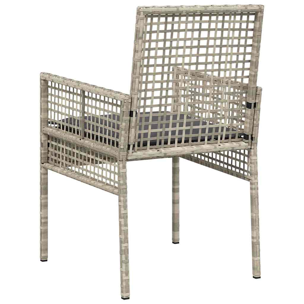 Gartenstuhl 2 pcs Schwarz 55 x 53 x 85 cm Poly-Rattan