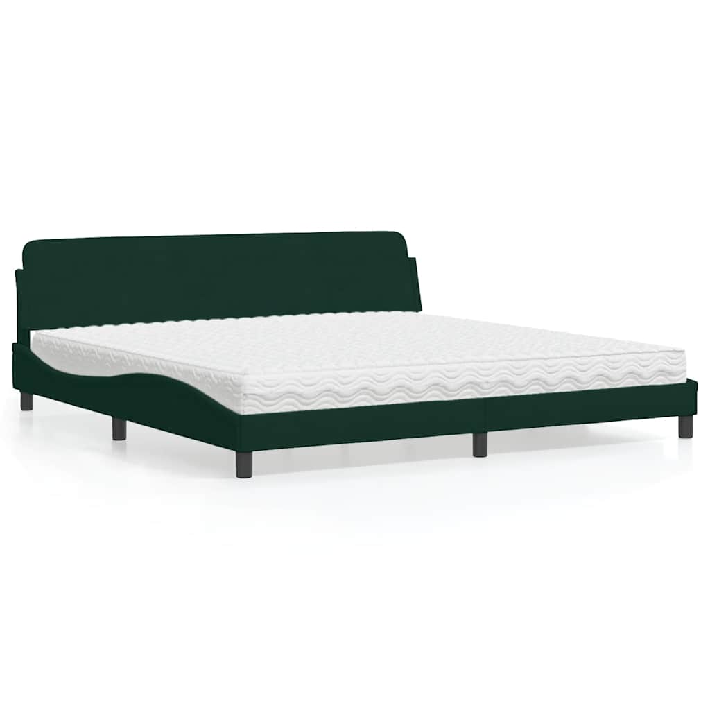 Bett mit Matratze "Dover" Hellgrau 80x200 cm Samt