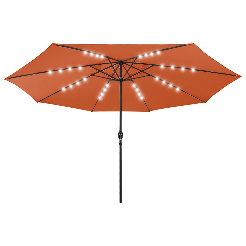 Sonnenschirm mit LED-Beleuchtung 400 cm Sandweiß