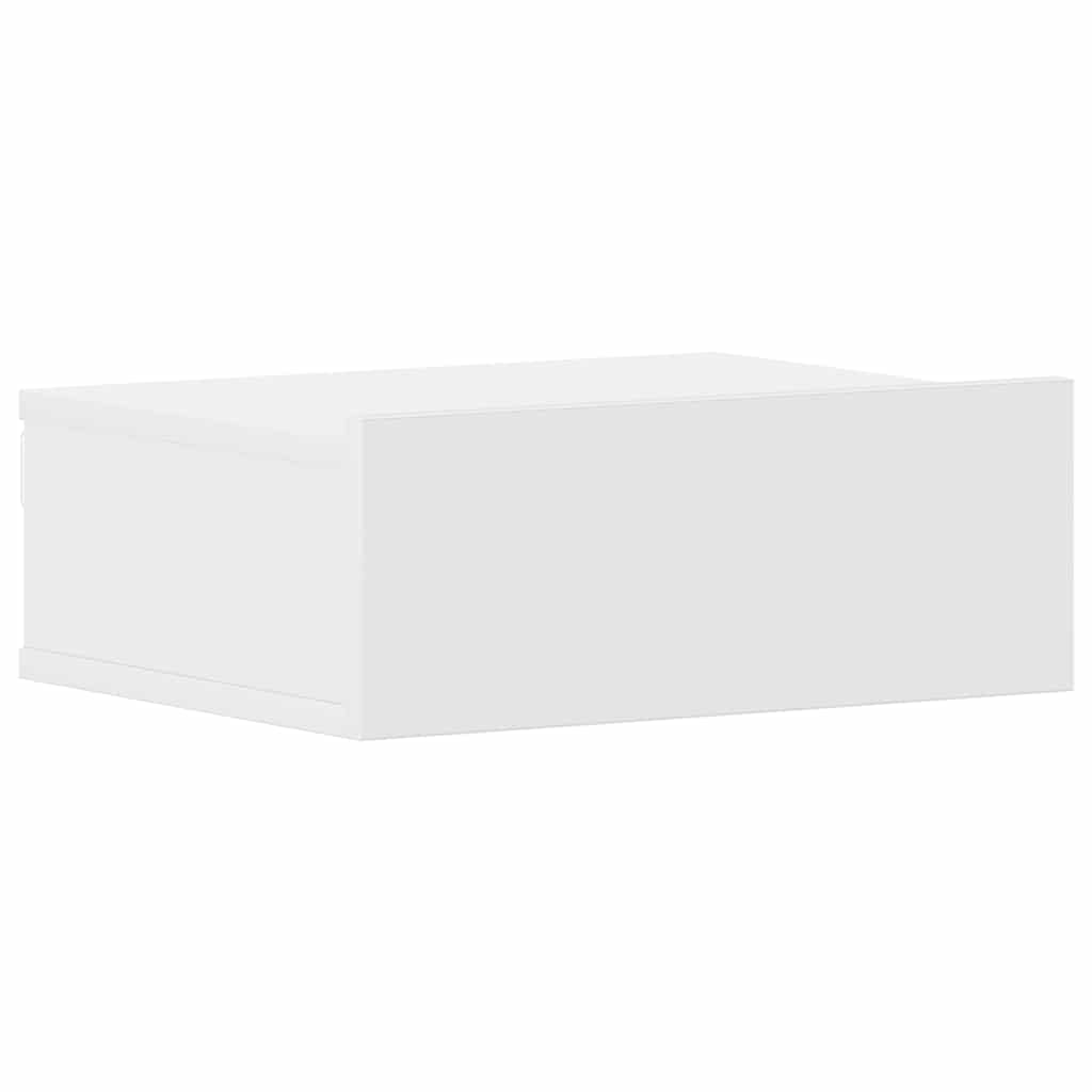 Hängender Nachttisch Weiß 40x30x15 cm Holzwerkstoff