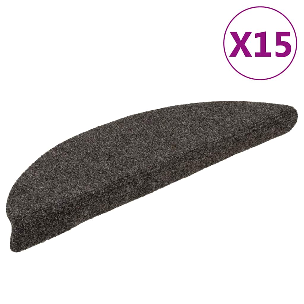 Stufenmatten Selbstklebend 15 Stk. 56x17x3 cm Hellbraun Halbrund