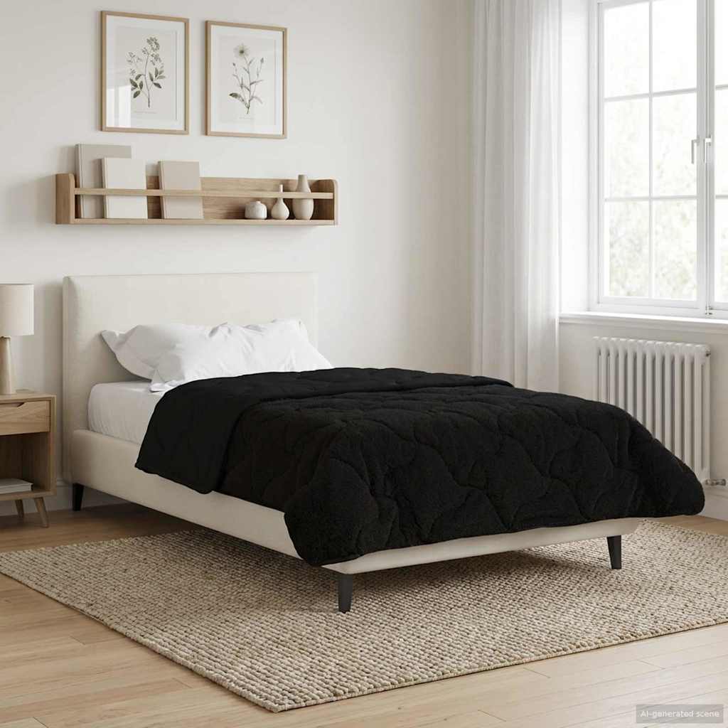 Winterbettdecke Gepolstert Anthrazit 135 x 200 cm