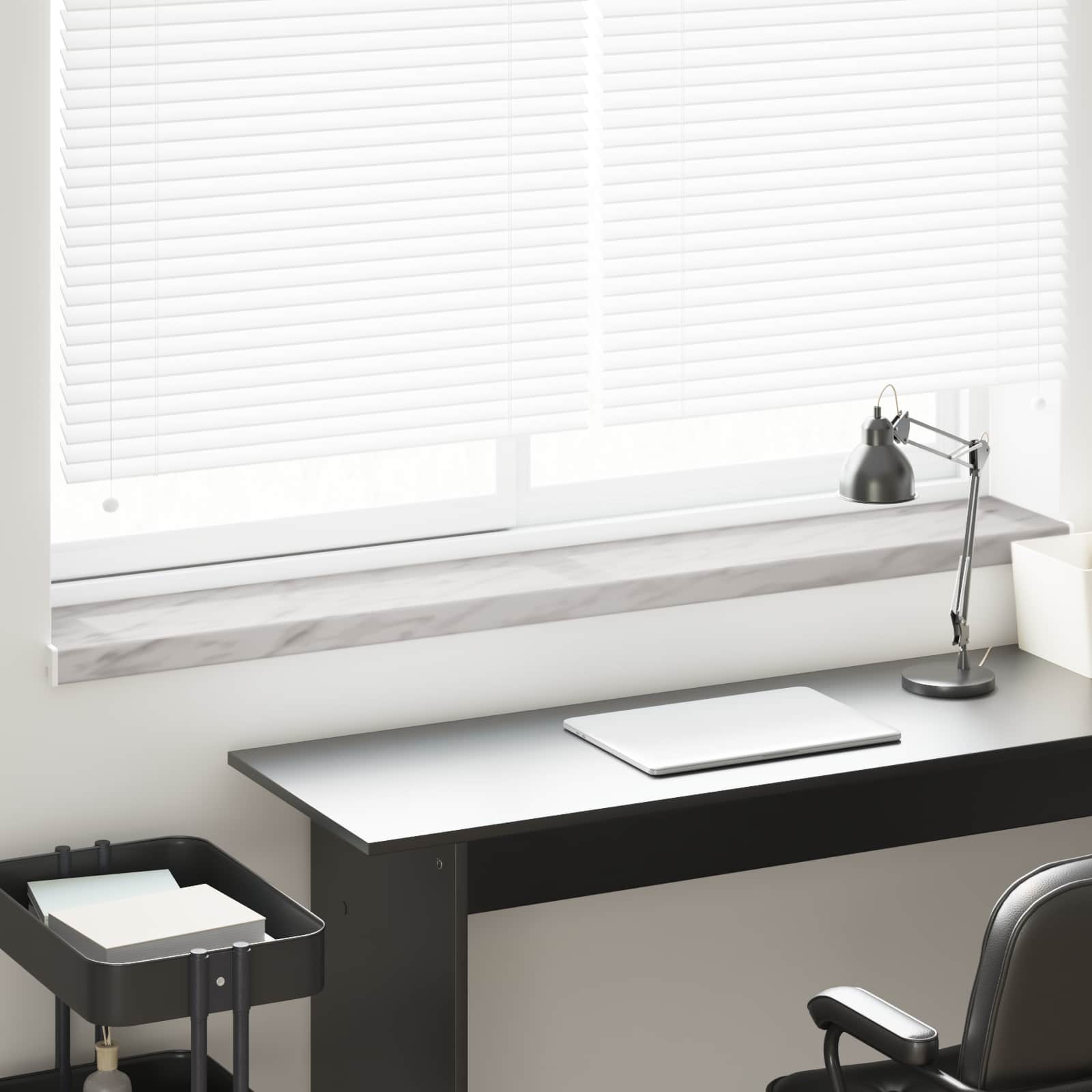 Fensterbank Weiß 60 x 10 x 4,5 cm PVC