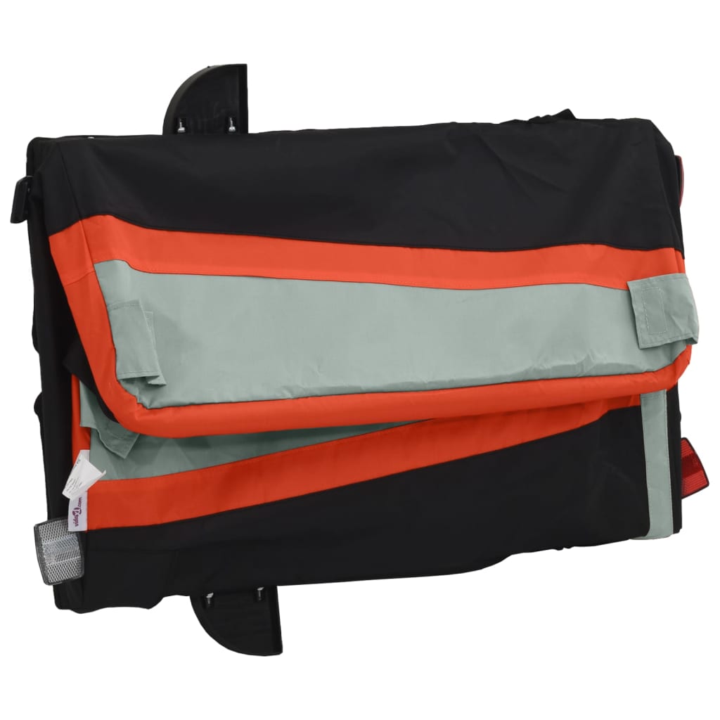 Fahrradanhänger Schwarz und Rot 30 kg Eisen