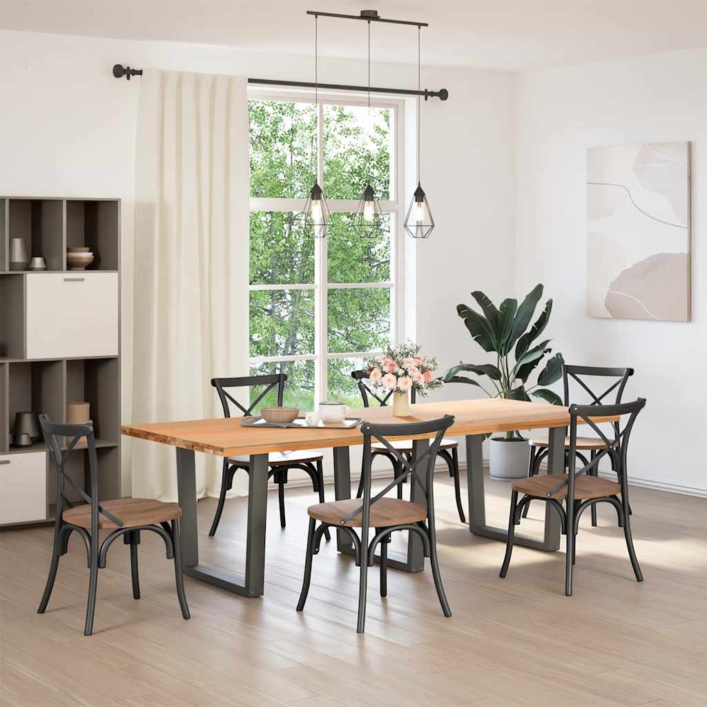 Couchtischbeine V-Form 2 Stück Schwarz 30x(30-31,3) cm Stahl