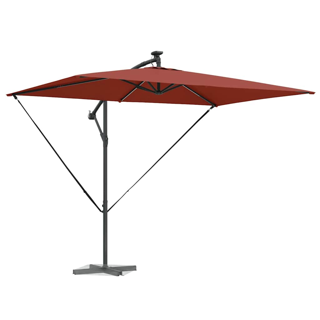 Sonnenschirm Sand 294 x 200 x 270 cm Polyester und Aluminium