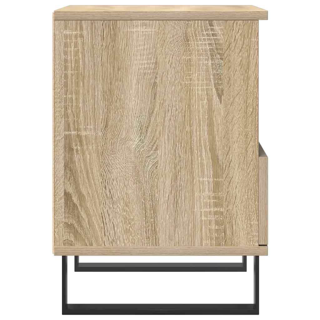Bettschrank Schwarz Eichen-Optik 40 x 35 x 50 cm Holzwerkstoff