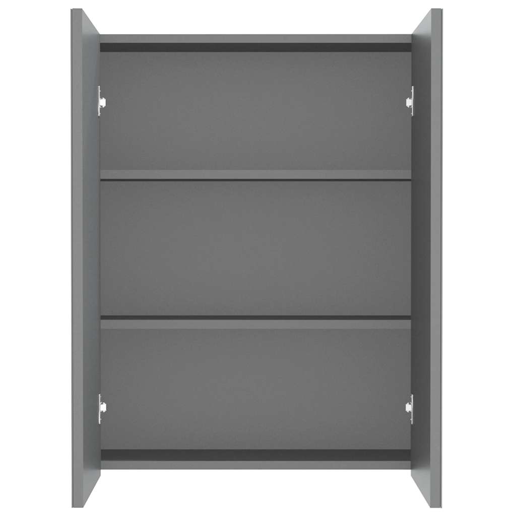 Bad-Spiegelschrank 60x15x75 cm MDF Glänzendes Schwarz
